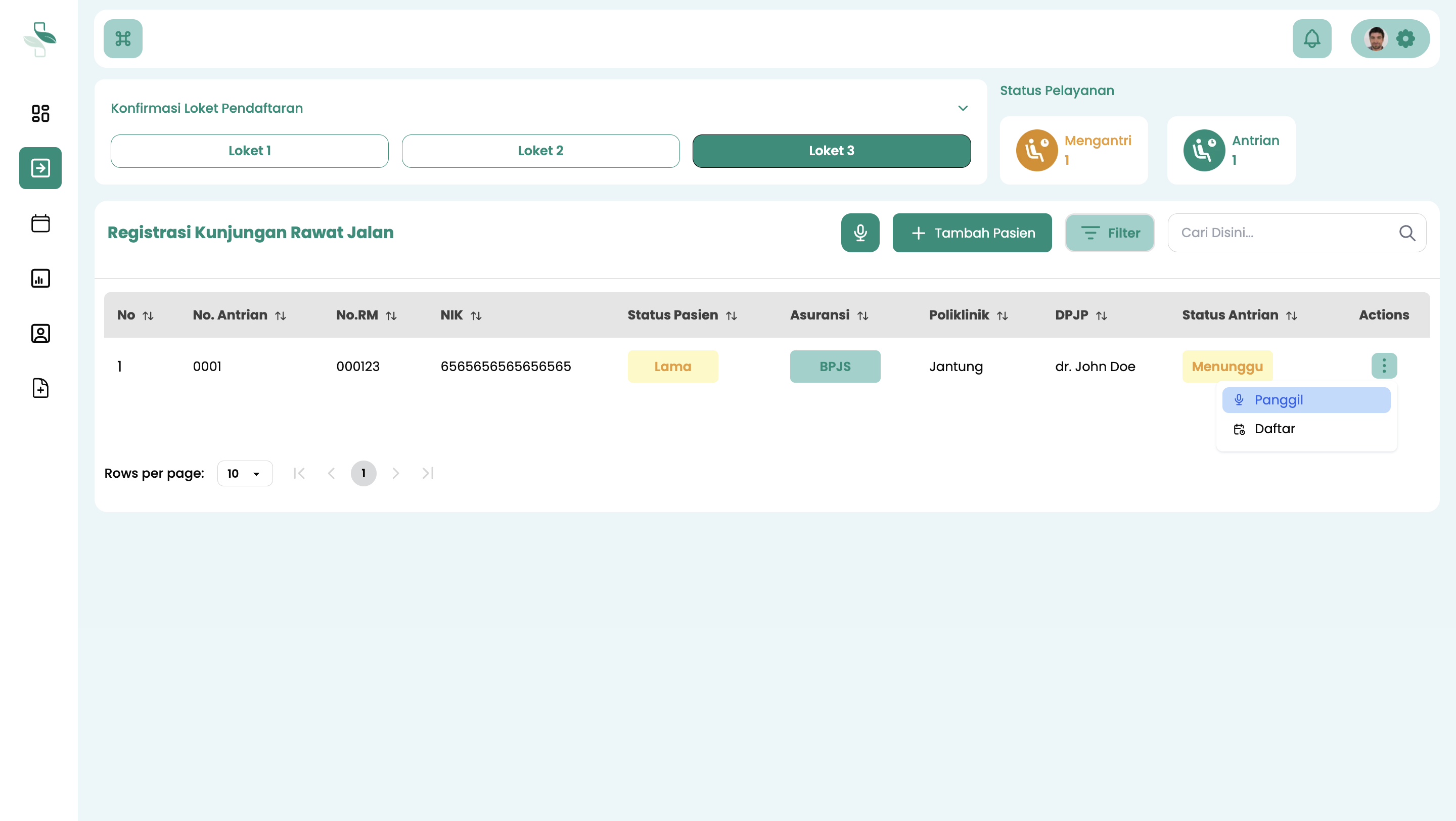 Panggil Pasien Antri