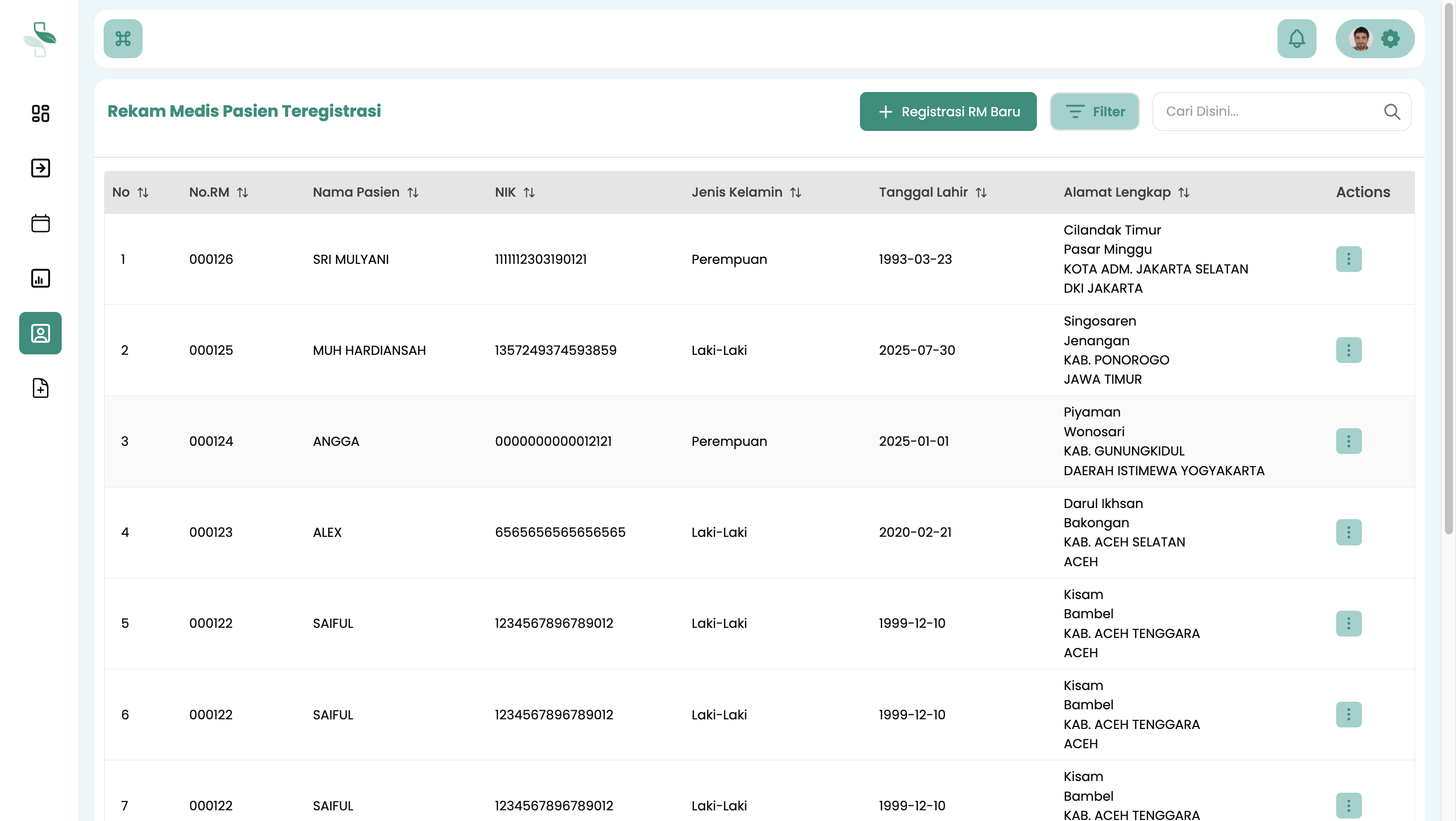 Pasien Berhasil Teregistrasi